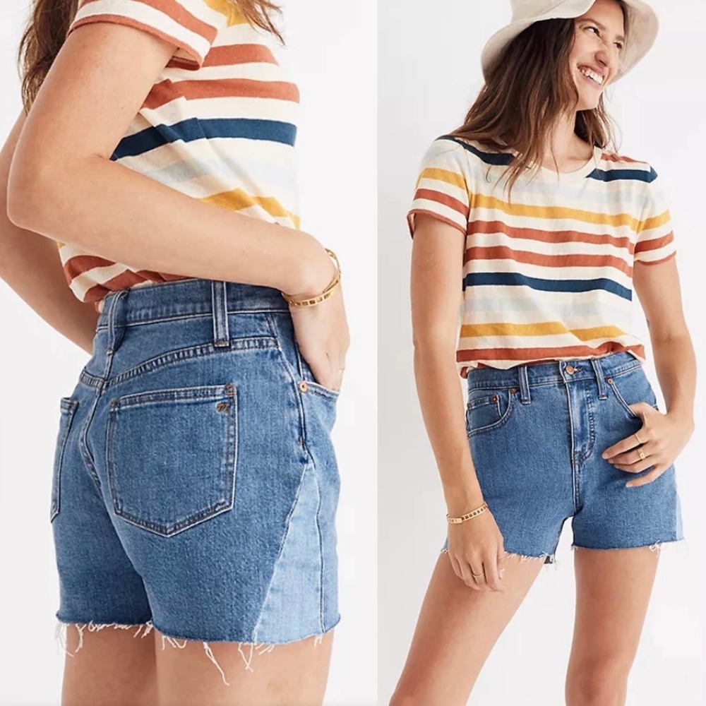 MADEWELL High-Rise Denim Shorts: Pieced Edition 28